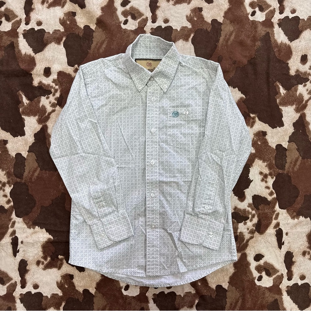Wrangler Boys White Button Down Shirt